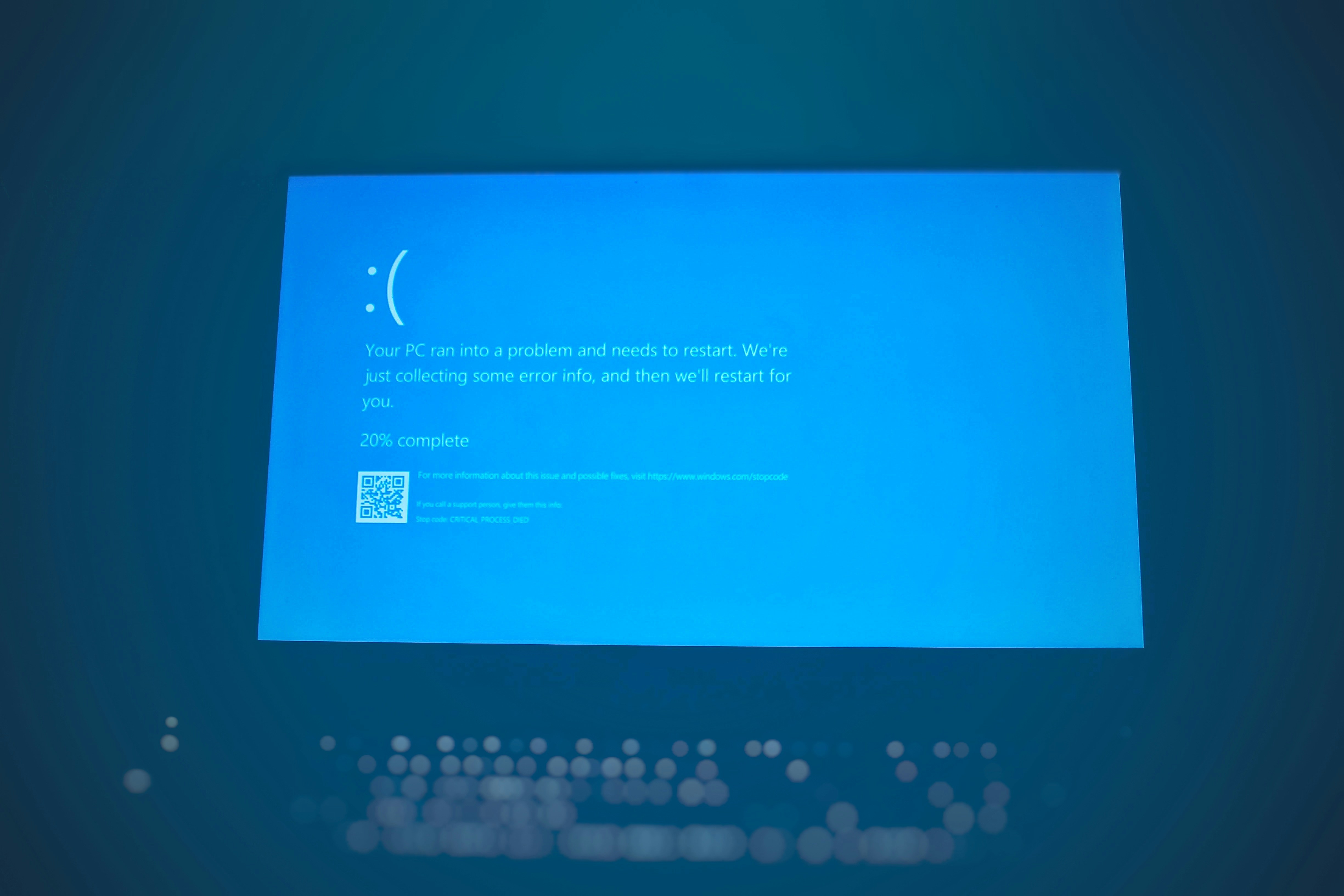 Pantalla azul de la muerte en Windows